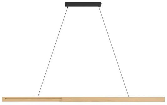 Lustră LED dimabilă pe cablu Eglo 390369 MONTEBUONO LED/21W/230V 3000K maro