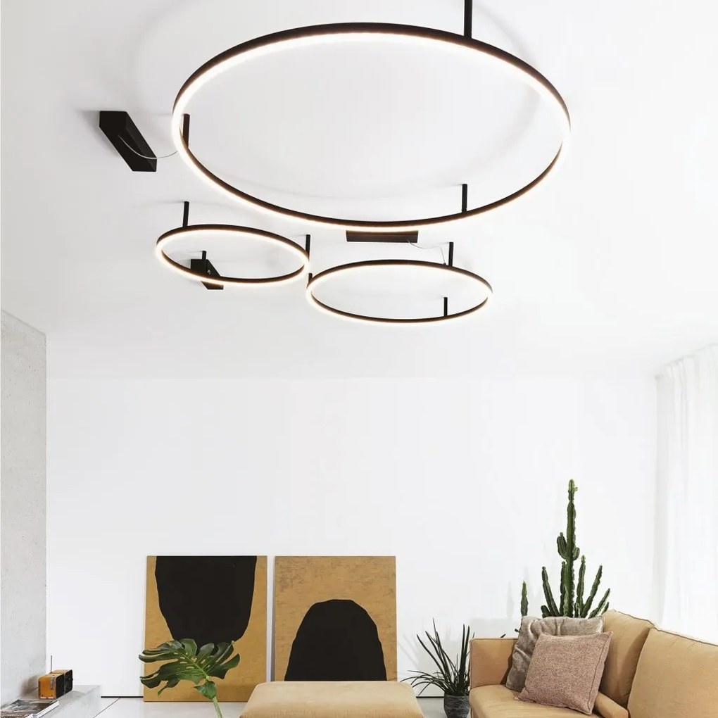 Lustra LED design geometric Oracle slim pl d090 round 2700k on-off negru