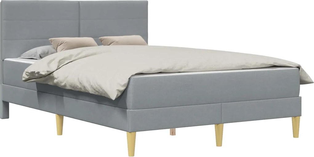 vidaXL Cadru de pat Gri deschis 120 x 200 cm Poliester