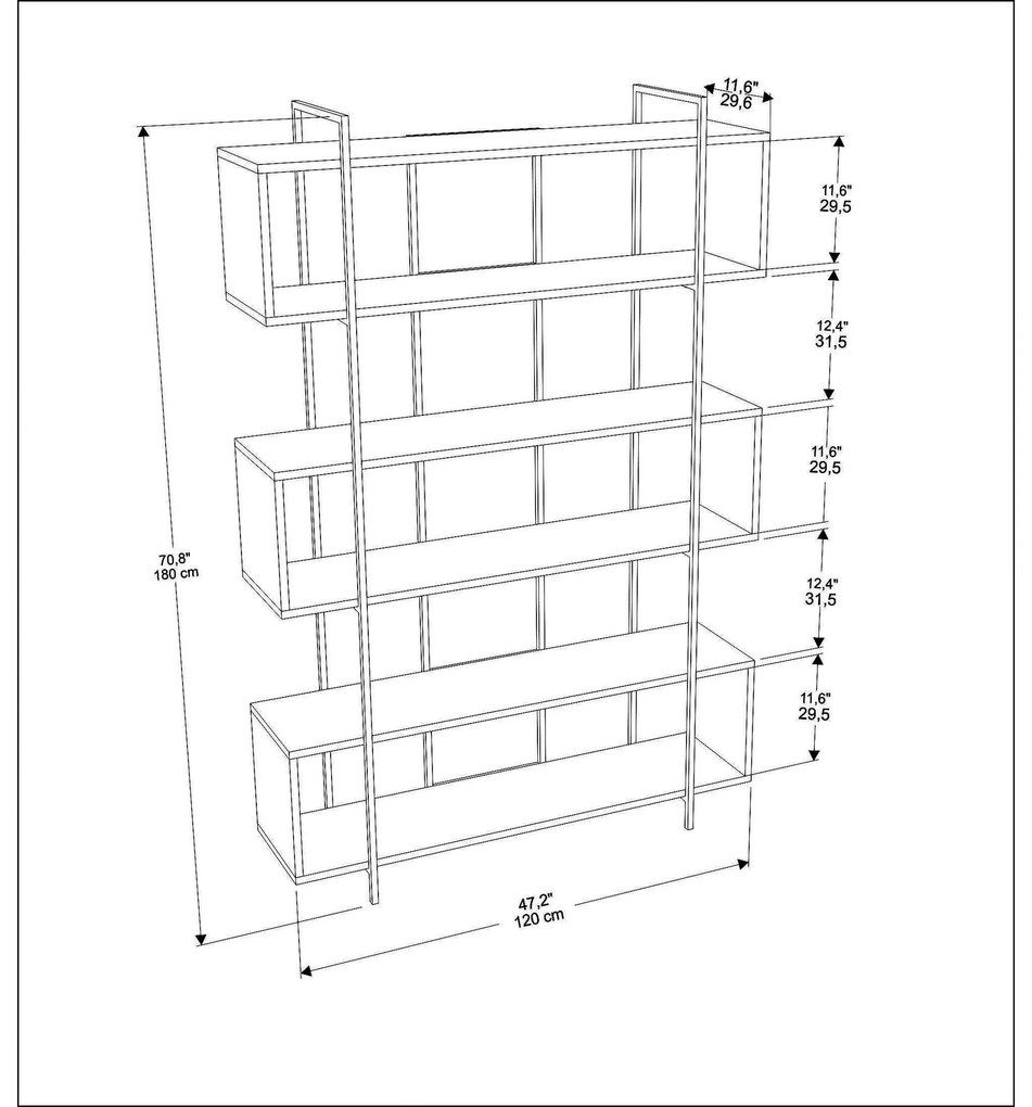 Raft Brutus (antracit + auriu) . 1101439