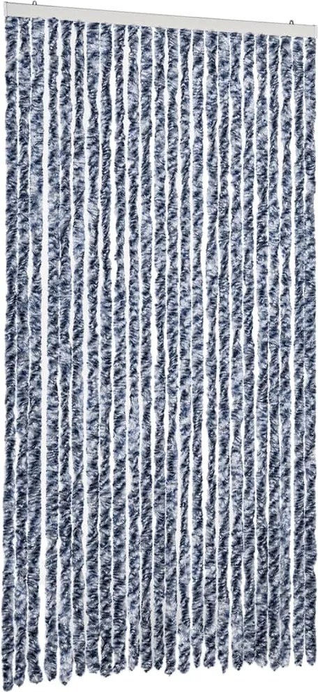vidaXL Perdea pentru insecte, albastru și alb, 100x200 cm, chenille