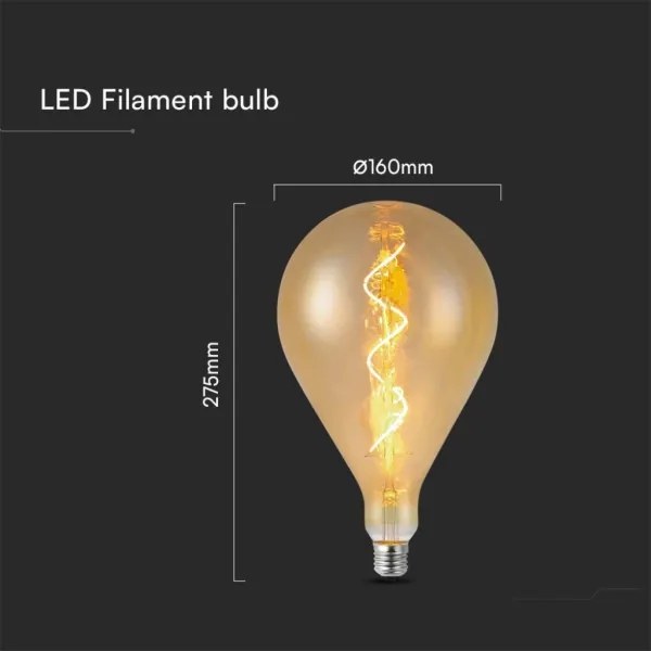 Bec LED cu filament A160 E27/4W/230V 1800K