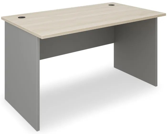 Masa SimpleOffice 140 x 80 cm, stejar deschis / gri