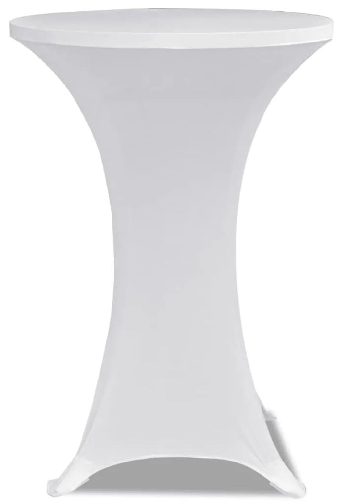 Husa de masa cu picior O60 cm, 2 buc., alb, elastic 2, Alb, 60 cm