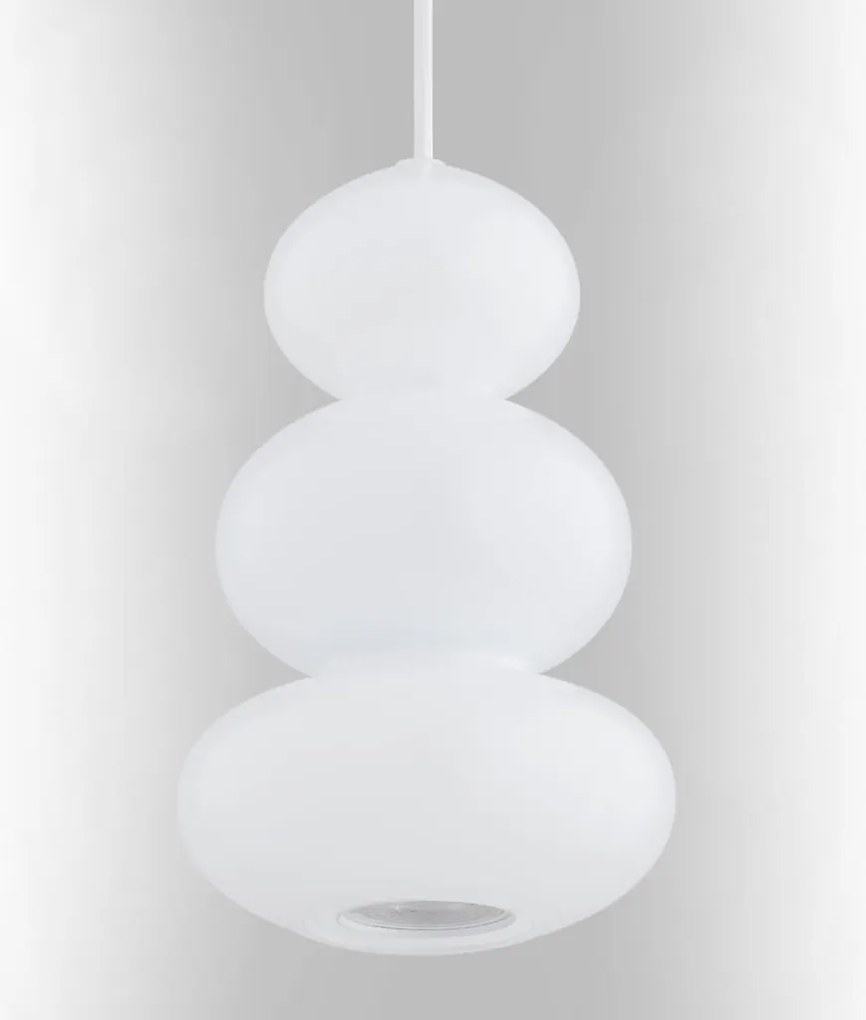 Lustra suspendata din Sticla, Alb, ORLANDO