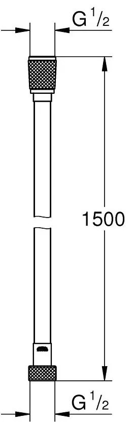 Grohe Vitalio Flex Silver furtun de dus 150 cm crom 22109000