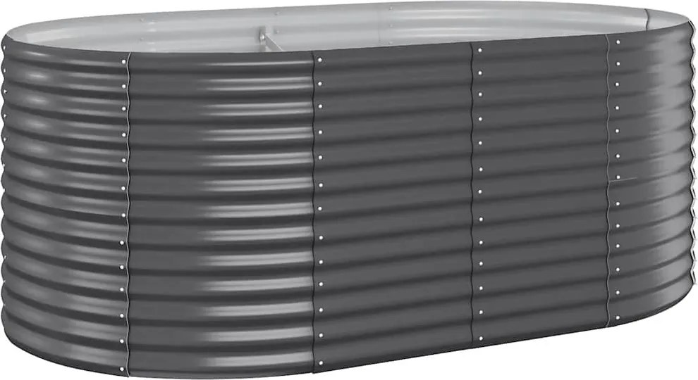 vidaXL Strat înălțat grădină 175x100x68 cm oțel galvanizat
