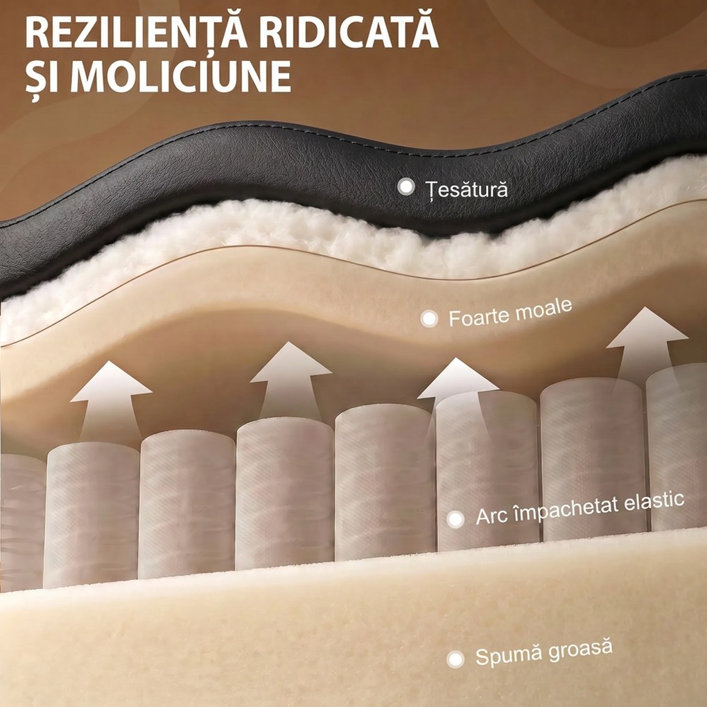 HOMCOM Fotoliu Relax Reclinabil Manual 155° cu Suport pentru Picioare din piele ecologică PU, pentru Living și Dormitor, Negru | Aosom Romania