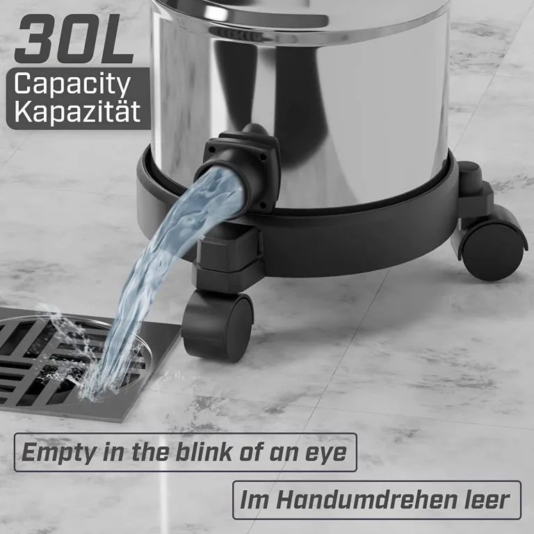 TIMBERTECH Aspirator industrial 1300 W, 30 litri, galben