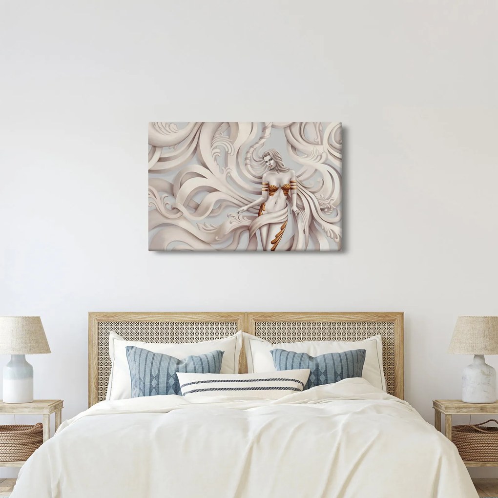 Tablou - Zeița motiv floral (90x60 cm)
