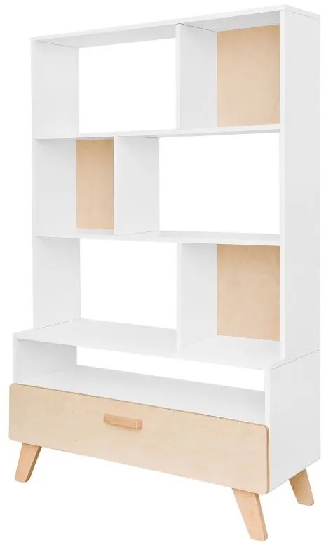 Biblioteca pentru copii Culoare Alb / Fag, HOPPA