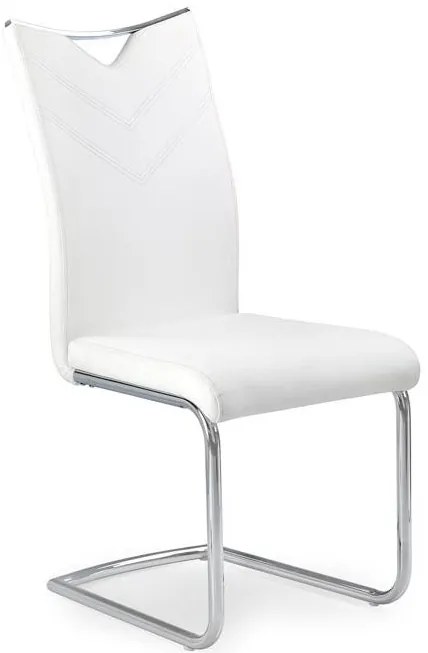 Scaun K224 piele ecologica alb