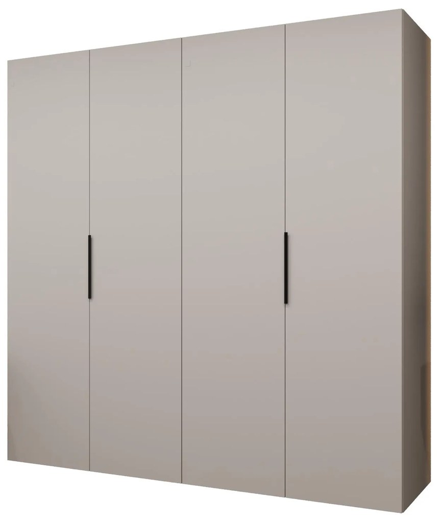 Dulap de haine 200 cm Mirabella 1 (Cașmir + Negru). 1126366