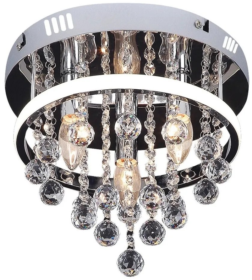 Plafoniera LED design modern Pallas crom, alb