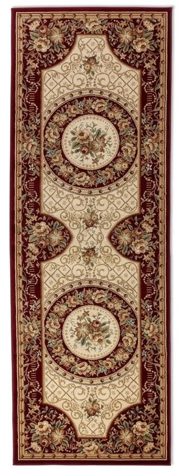 Covor tip traversă burgundy/bej 80x240 cm Herat – Nouristan