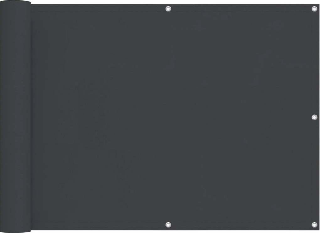 vidaXL Ecran de balcon Negru 75 x 200 cm Oxford alu acoperit cu PU