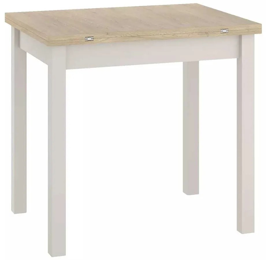 Masă de bucătărie Flip 80 x 60 cm, stejar cremona / crem