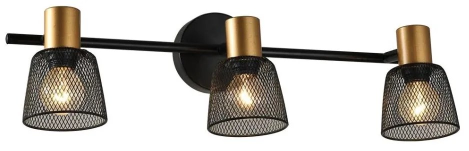 Spot de perete Prezent 75472 DAYTONA 3xE14/40W/230V negru/auriu