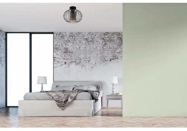 Lustră aplicată CORRINI 1xE27/60W/230V d. 25 cm negru/gri