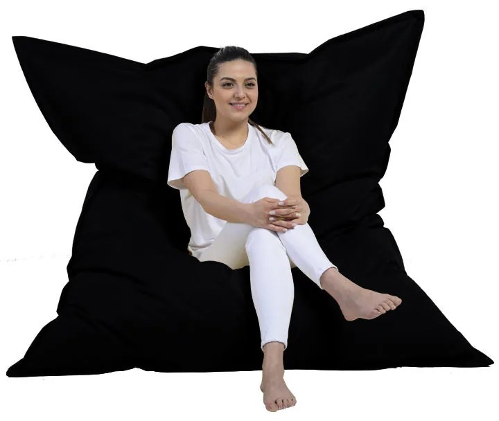 Fotoliu puf pentru grădină Giant Cushion 140x180 - Black