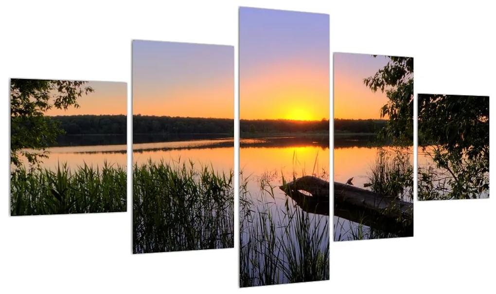 Tablou cu peisaj cu lac (125x70 cm), în 40 de alte dimensiuni noi