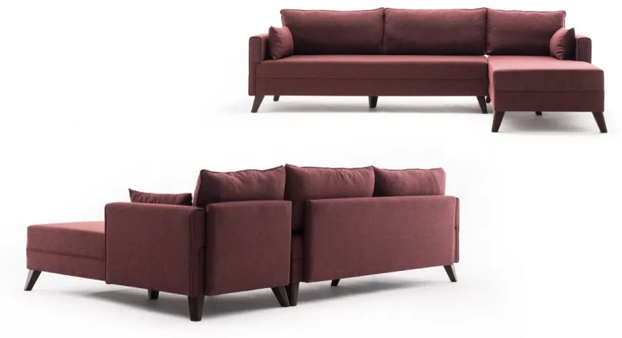 Coltar pe Dreapta, Cadru de Lemn / MDF, Bella, Bordo