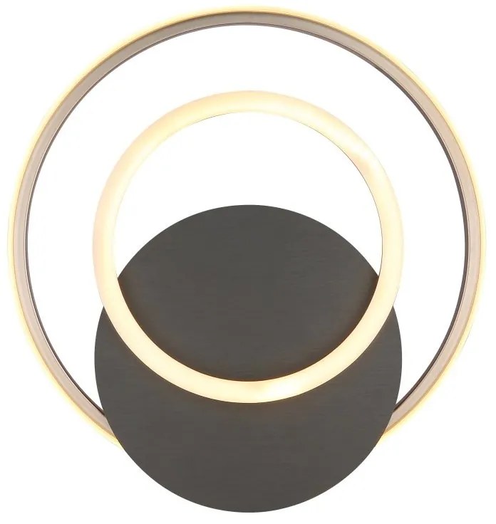 Plafoniera LED design circular JULIO negru/gri