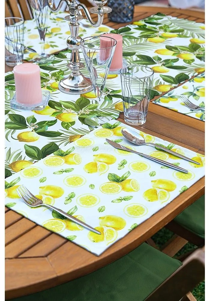 Set 4 suporturi textile pentru farfurii și napron Minimalist Home World