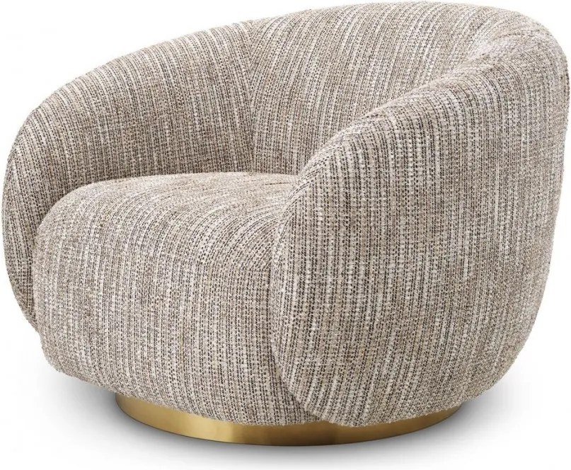 Fotoliu pivotant design elegant Brice, bej mademoiselle 115324 HZ