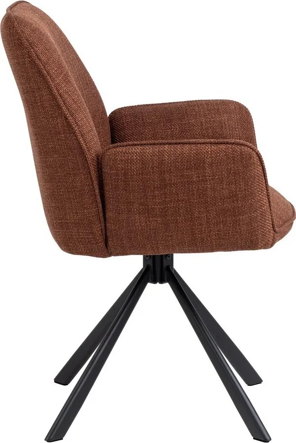 Set de scaune de sufragerie cărămiziu cu cotiere 2 buc. tapițat Glenda – Actona