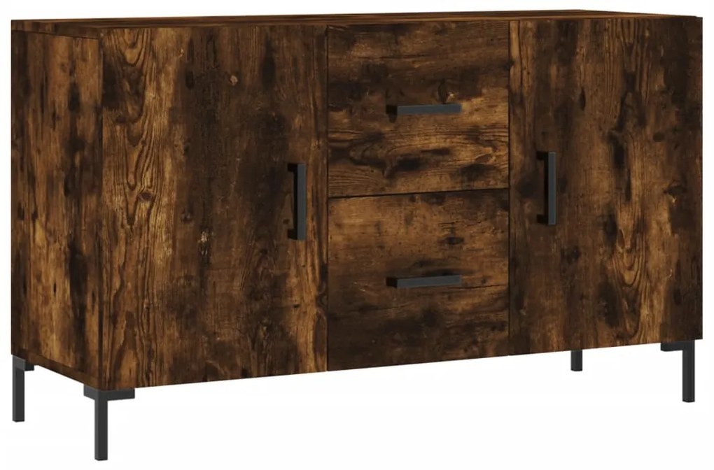 828177 vidaXL Servantă, stejar fumuriu, 100x36x60 cm, lemn compozit