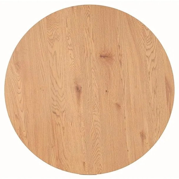 Masa de bucaterie Tetis, diametru 100 cm, stejar / negru