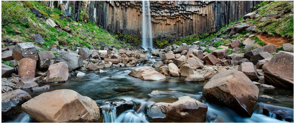Tablou - Cascada Svartifoss, Islanda (120x50 cm)