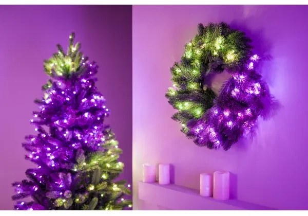 Twinkly GD20P4425P00 - Ghirlandă LED RGB reglabilă 50xLED, pr. 60 cm, Wi-Fi