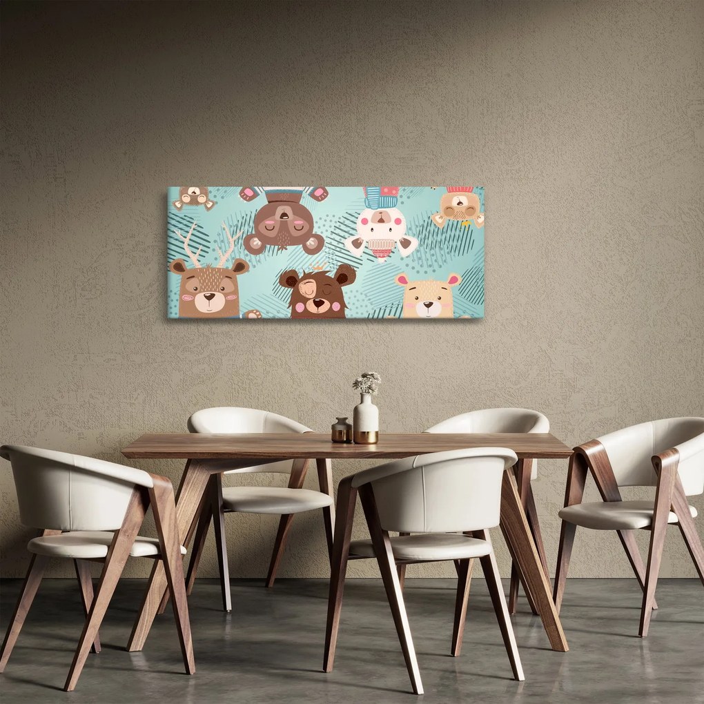 Tablou - Ursuleții veseli (120x50 cm)