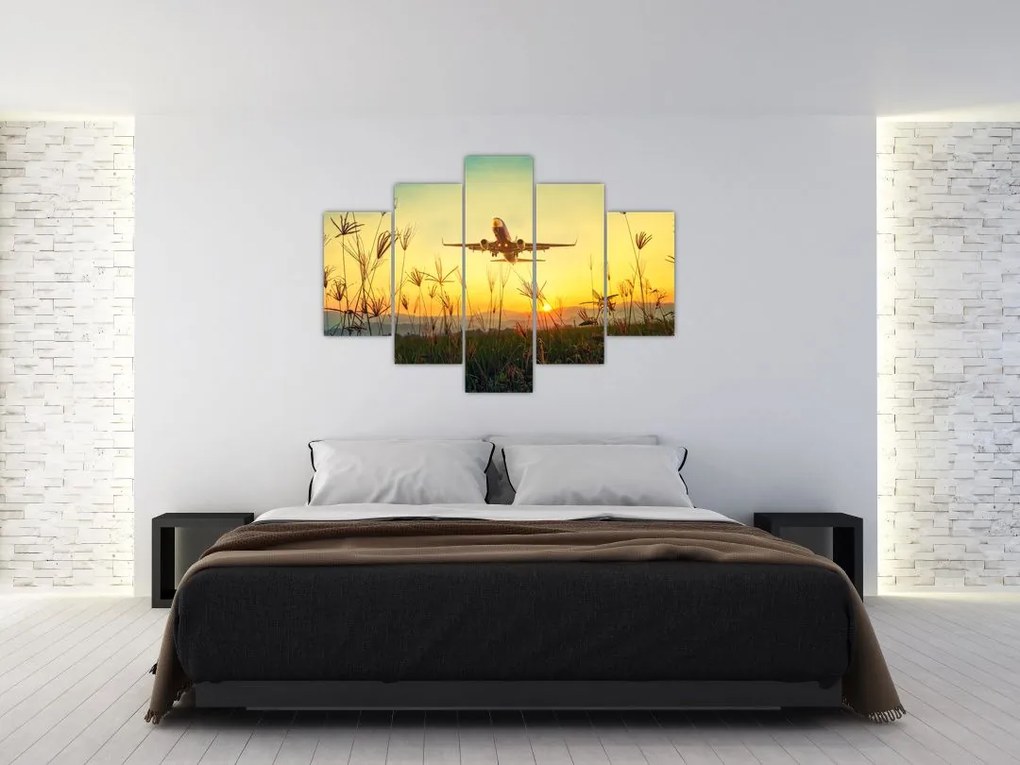 Tablou cu avion zburând (150x105 cm)