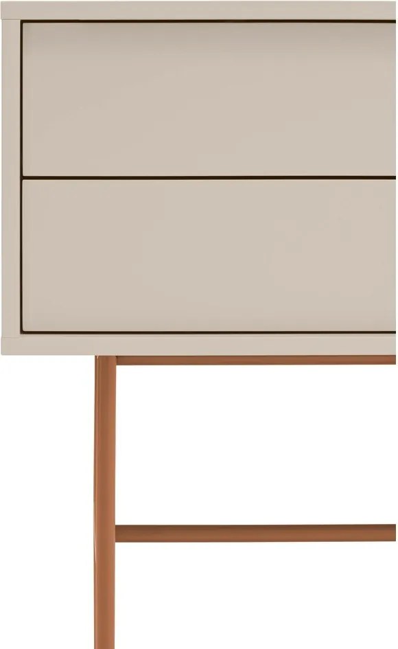 Masă consolă cărămizie-bej 35x110 cm Nube – Teulat