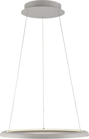 Schöner Wohnen QUILLO 15570-39-LED, lustră suspendată pe cablu, LED 36W, 230V, Ø60 cm, gri, compatibilă cu dimmer