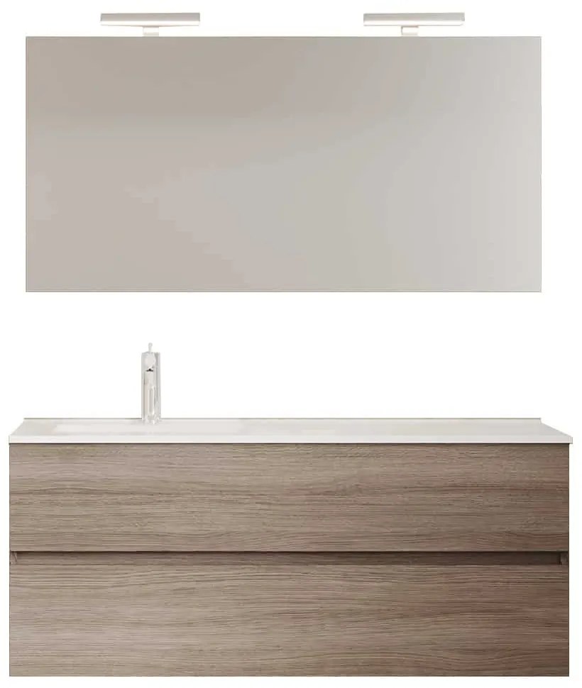 Set Mobilier Baie Suspendat Craig, 120cm Alb lucios