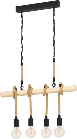 Eglo 43318 - Lustră YOUNGSTOWN cu lanț, 4xE27/40W/230V