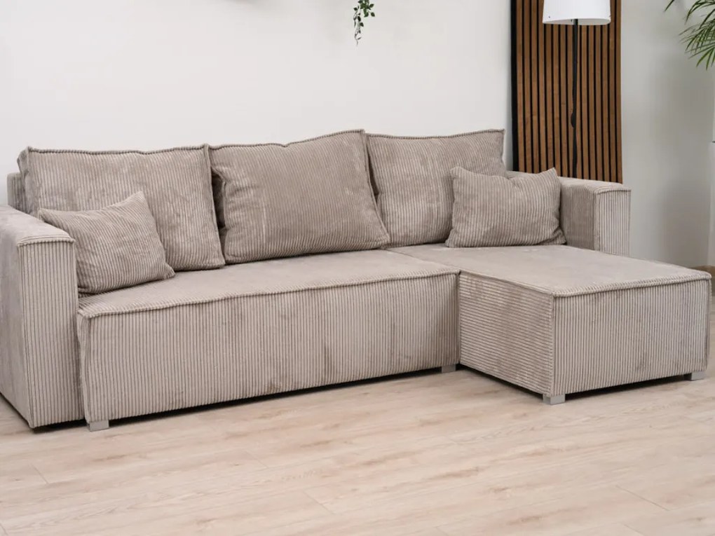 Canapea extensibila cu colt bilateral SMART COSARO albastru inchis + 2 perne GRATUITE