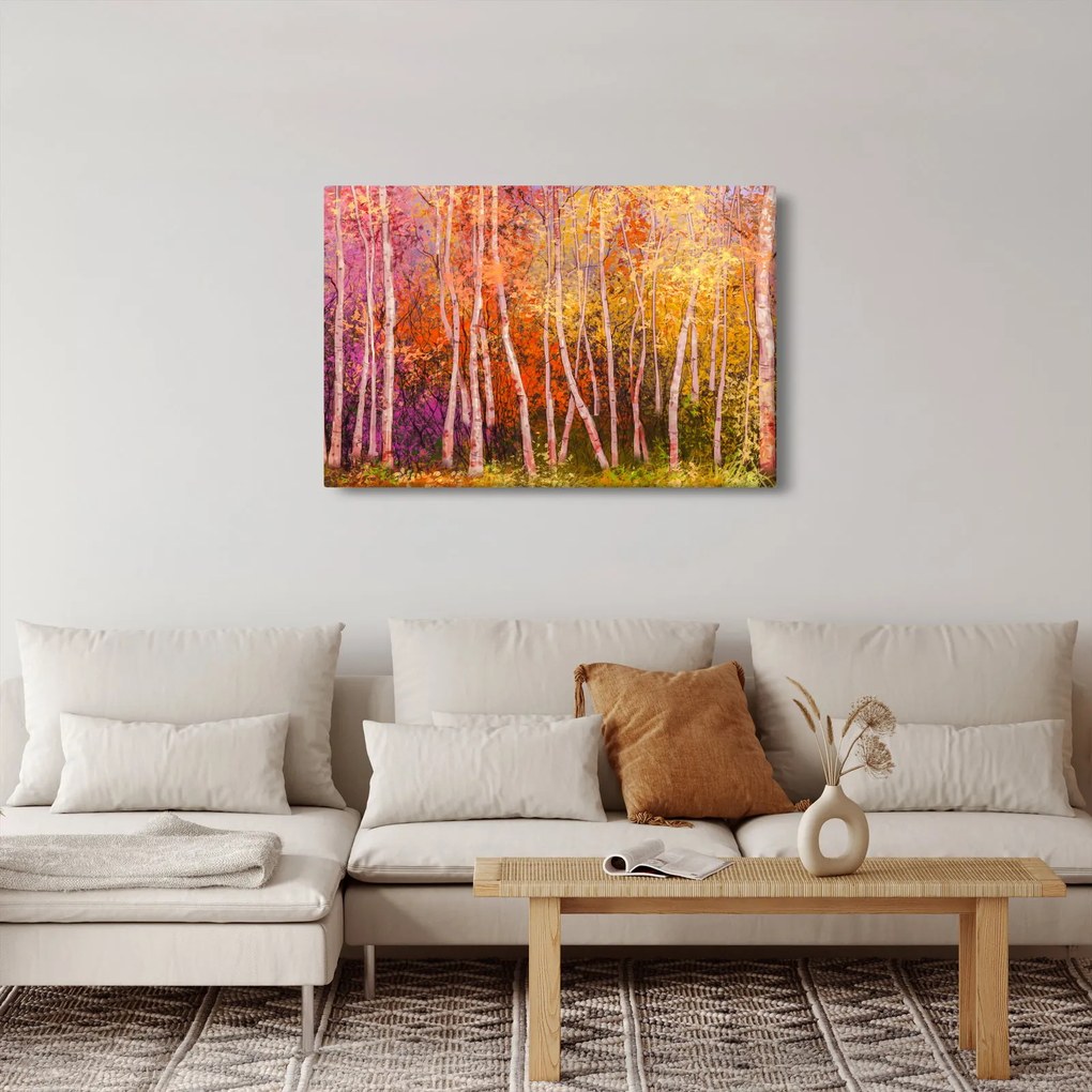 Tablou - Pădurea colorată (90x60 cm)