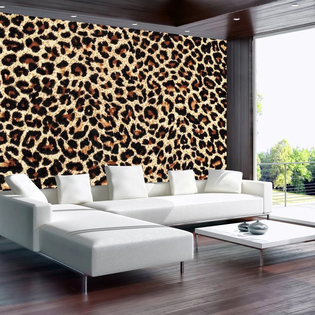 Fototapet - Fibre de păr de leopard (254x184 cm)