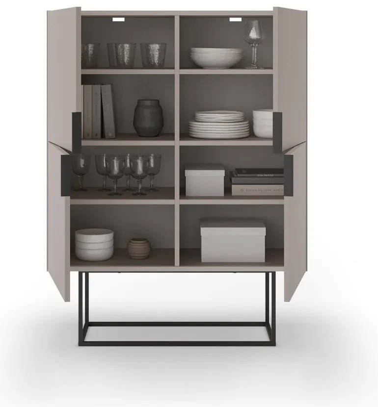 Dulap gri/bej 100x130 cm Titan – Marckeric