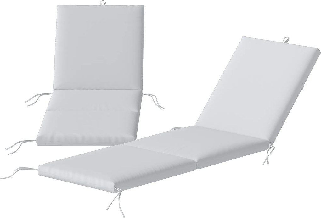 Outsunny Set de 2 perne pentru șezlong cu 5 curele și mâner integrat, pentru plajă balcon grădină, 182x53x6cm, Gri deschis | Aosom Romania