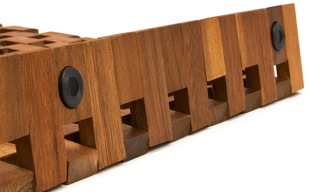 Covoraș de baie CUBE, lemn de acacia, 80x50x1cm, maro Casaria