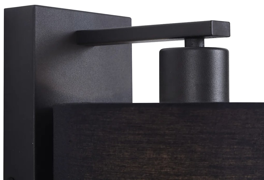 Aplică modernă neagră rotundă cu lampă de citit - Puglia