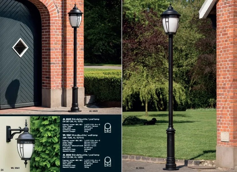 Aplica iluminat exterior din fier forjat, WL 3464