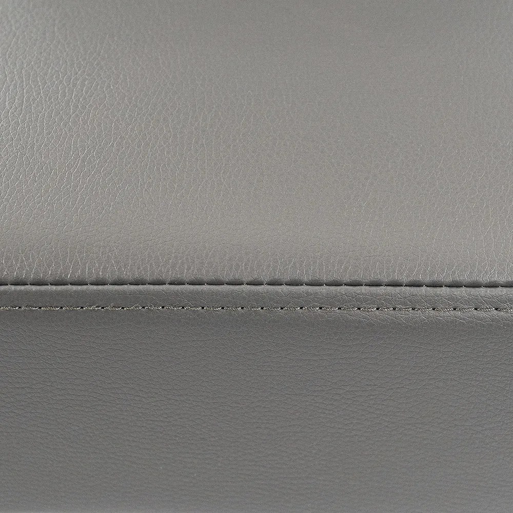 Scaun de sufragerie din piele Kelly, gri