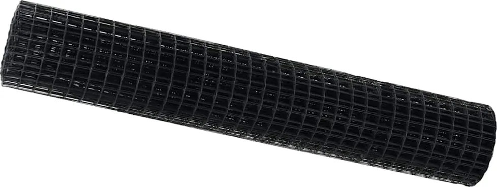 vidaXL Gard Euro Gri 1,5 x 10 m Fier acoperit cu PVC